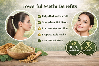 Adi Pure Herbs Methi Powder for Hair & Skin | 100% Pure Fenugreek Powder | Chemical Free | Hair Mask Use | 200g  Option 2 (High Conversion Title)