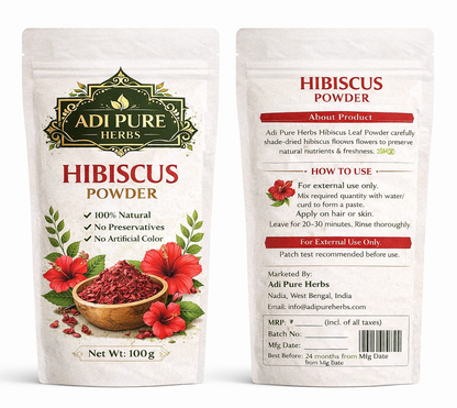 Adi Pure Herbs Hibiscus Flower Powder | Pure Herbal Hair Care Powder | 200g