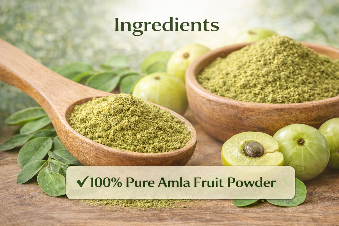 Adi Pure Herbs Amla Powder | 100% Natural & Sun-Dried | Rich in Vitamin C | Skin, Hair & Immunity Support | 100g