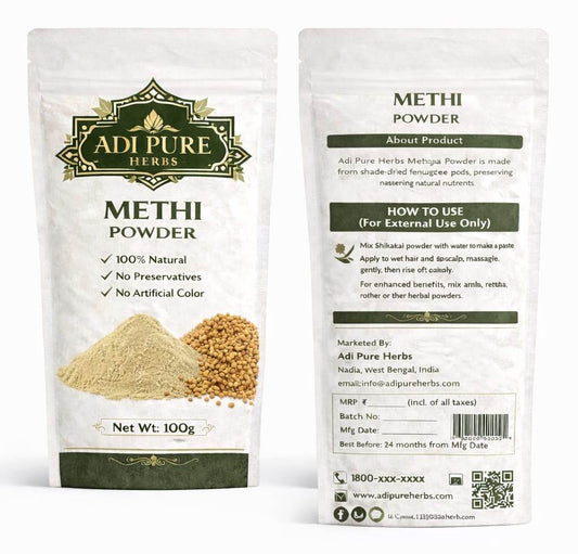 Adi Pure Herbs Methi Powder for Hair & Skin | 100% Pure Fenugreek Powder | Chemical Free | Hair Mask Use | 200g  Option 2 (High Conversion Title)