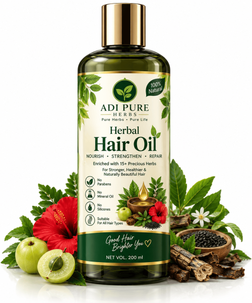 Adi Pure Herbs Herbal Hair Oil - Amla, Bhringraj & Rosemary | 100 ml